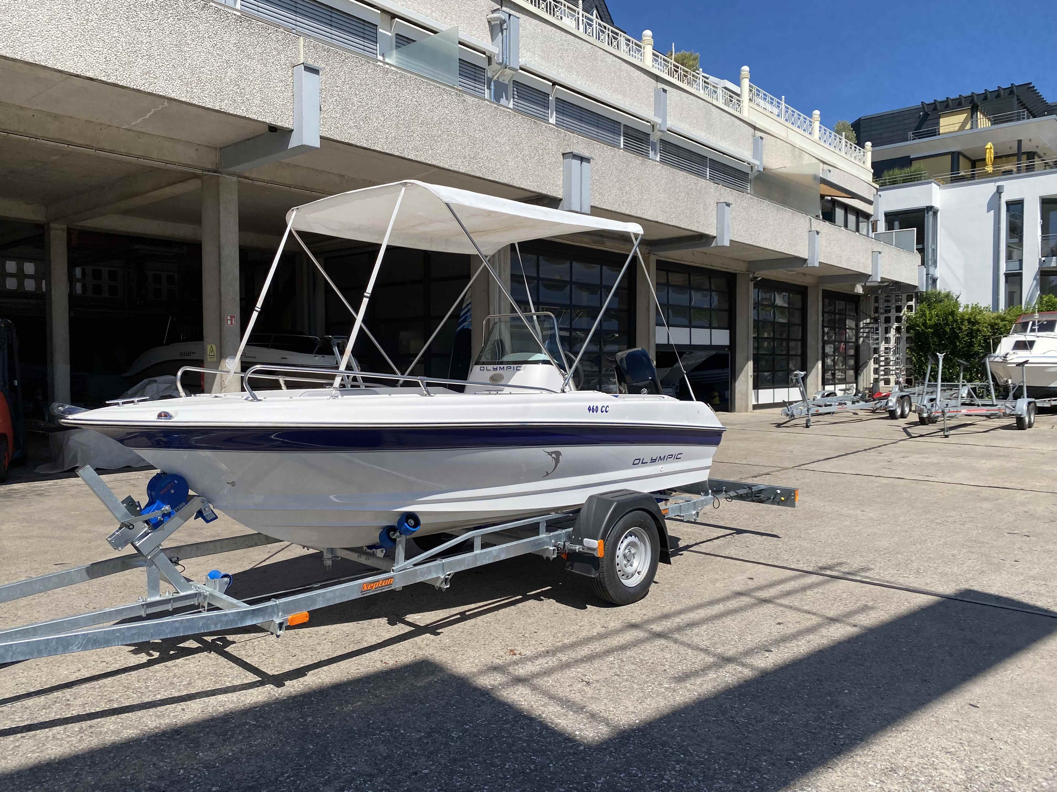 olympic-460-cc-bimini-sliptrailer-mercury-f60-ct-gruehn-koblenz-wassersportzentrum