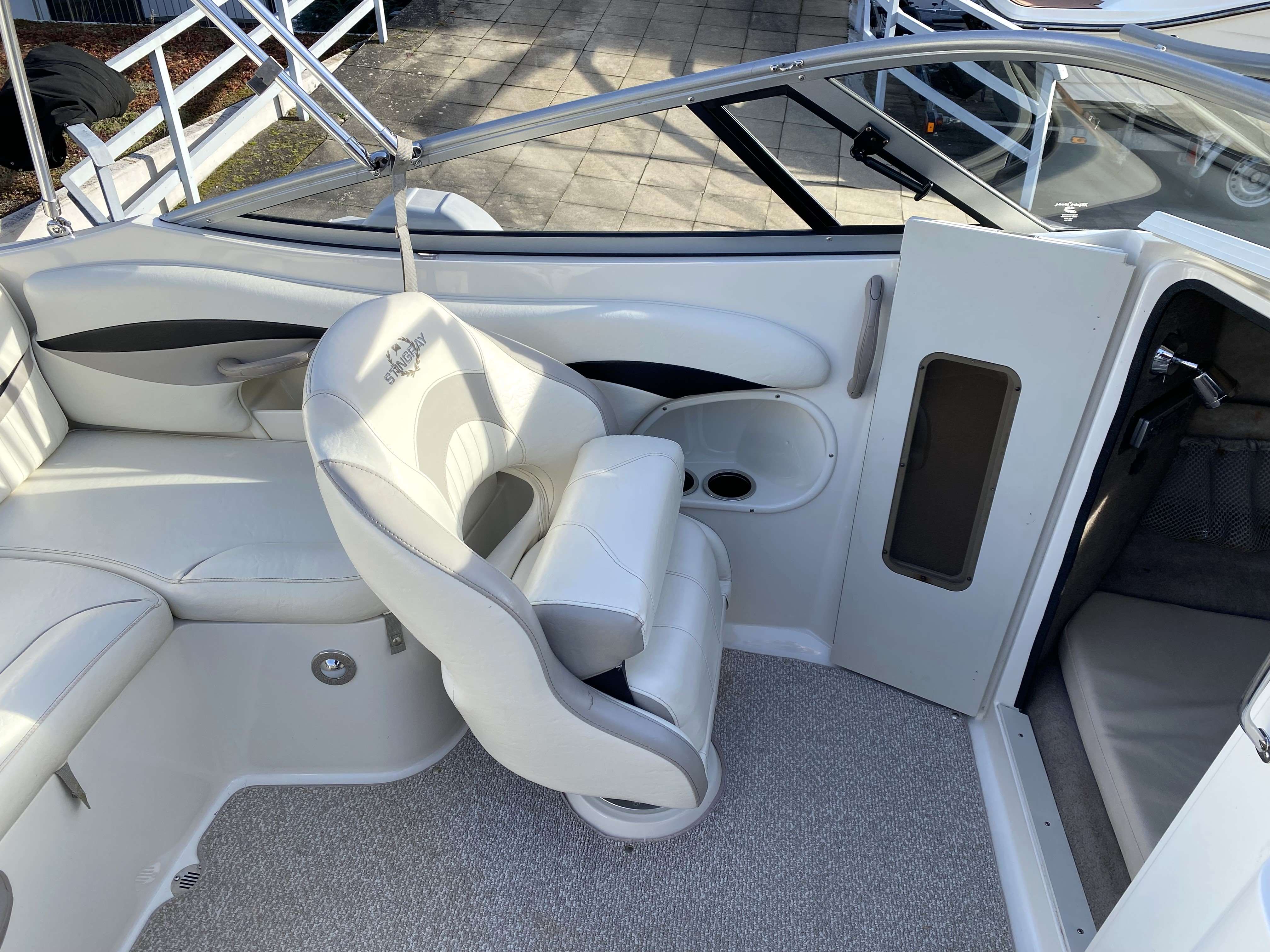 stringray-kabine-beifahrer-leder-motorboot-gruehn-koblenz